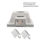 Portafaretto Quadrato Basso Da Incasso In Gesso Per Lampadine GU10 e MR16