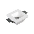 Portafaretto Quadrato Basso Da Incasso In Gesso Per Lampadine GU10 e MR16
