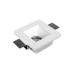 Portafaretto Quadrato Basso Da Incasso In Gesso Per Lampadine GU10 e MR16