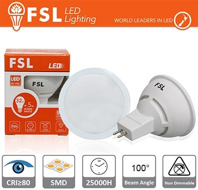 MR16 Lampadina LED - 6W 3000K 500LM 100º CRI80 AC/DC 12V